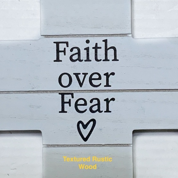 Cross Wall Decor Hanging or Freestanding Religious Home Decor Gift White Black - Picture 13 of 16